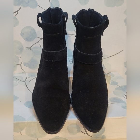 Rebecca Minkoff Jenni Suede Pointed Toe Booties 7.5M - Picture 6 of 10